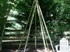Vine teepee - a fun hiding place for the kids!