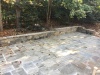 Rectangular Flagstone Patio with Wall